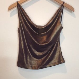 Silver Gate Purple Metallic Top